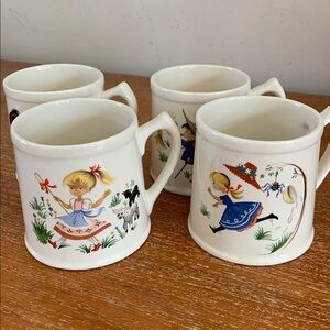 Vintage Nusery Rhyme Illustrated Mugs
